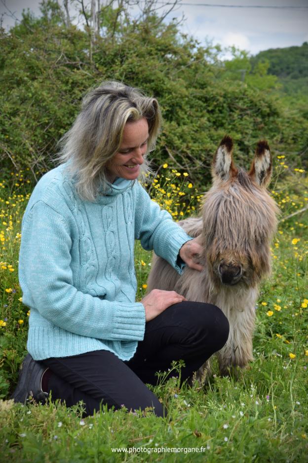 Carole et Koquin âne woolly ultraminiature